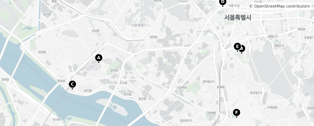 Map of 首尔