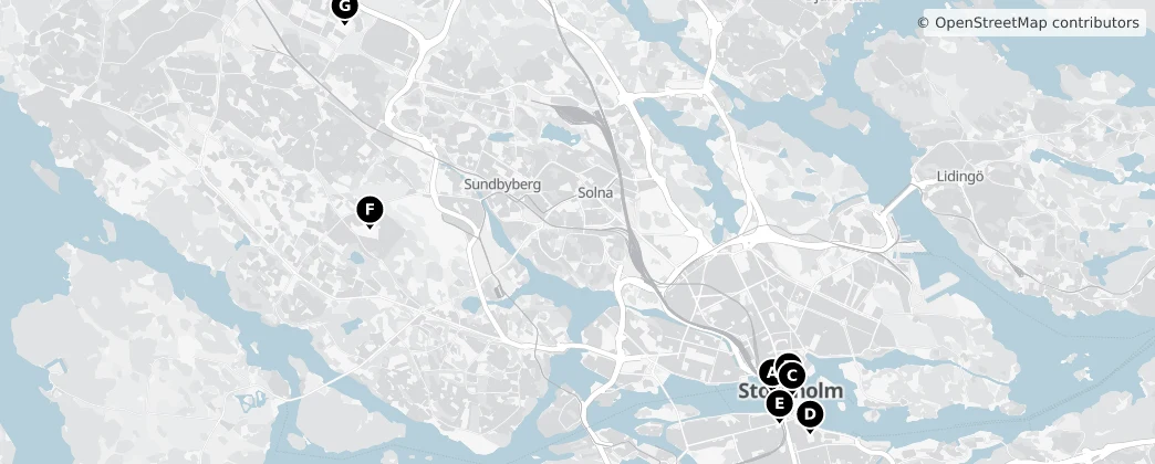 Map of 斯德哥尔摩市镇