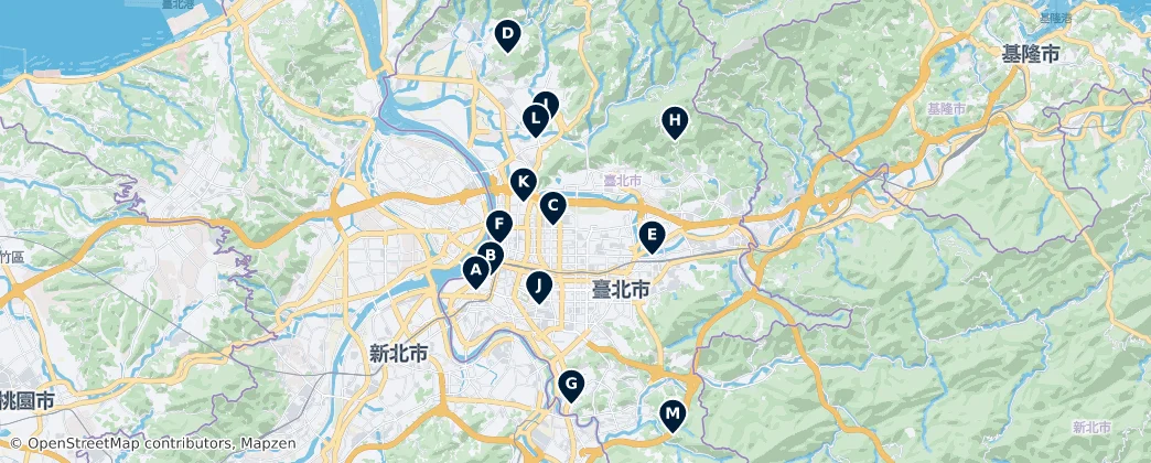 Map of 臺北市