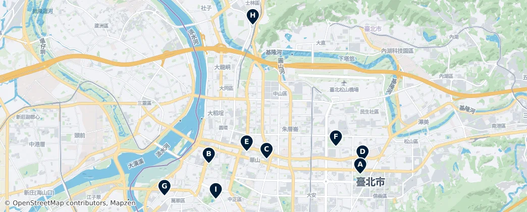 Map of 臺北市