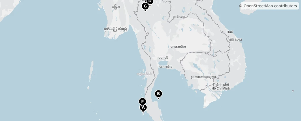 Map of 泰国 / 泰國