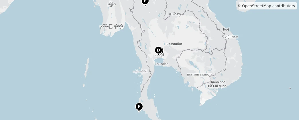 Map of 泰国 / 泰國