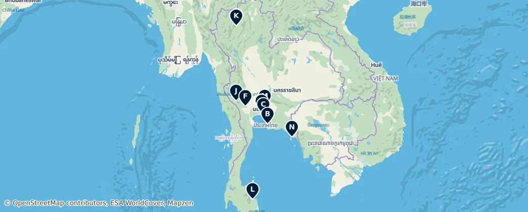 Map of 泰国 / 泰國