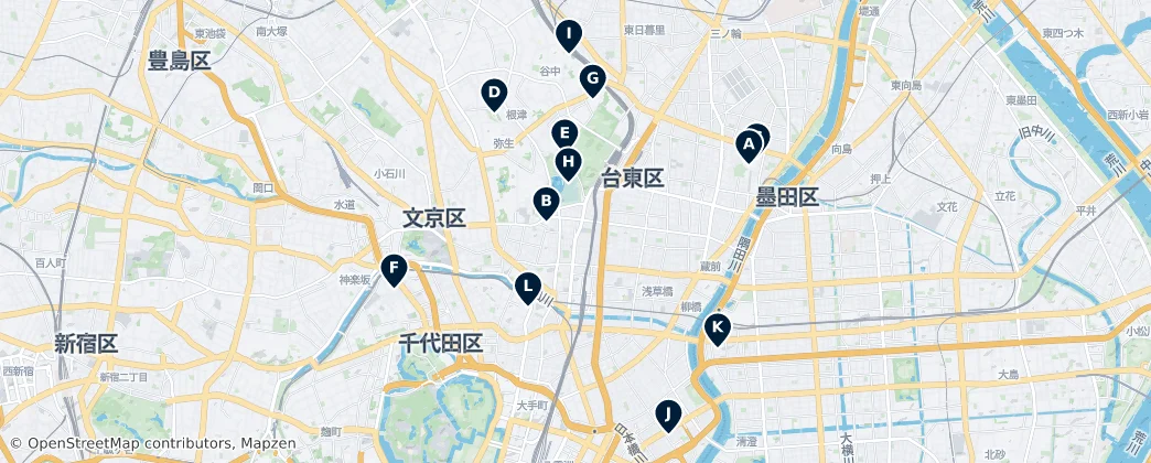 Map of 臺東區