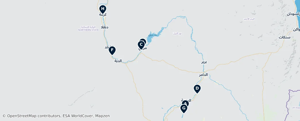 Map of 苏丹