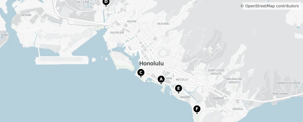 Map of 檀香山 / 火奴鲁鲁
