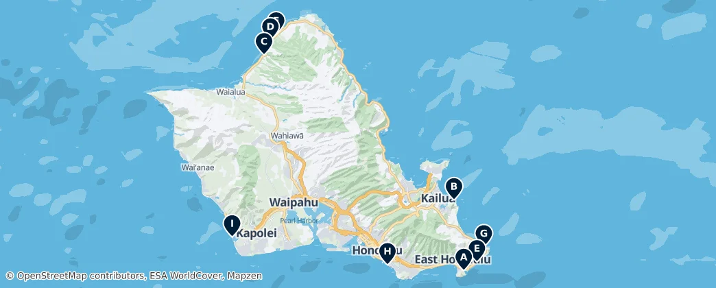 Map of 檀香山市县