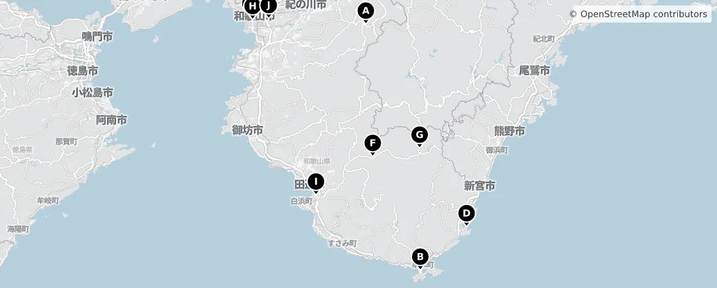 Map of 和歌山県/和歌山縣