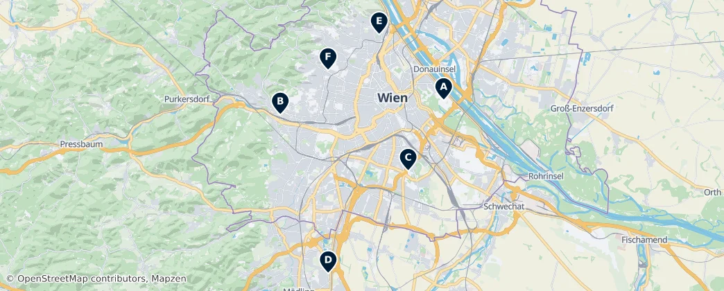 Map of 维也纳林山