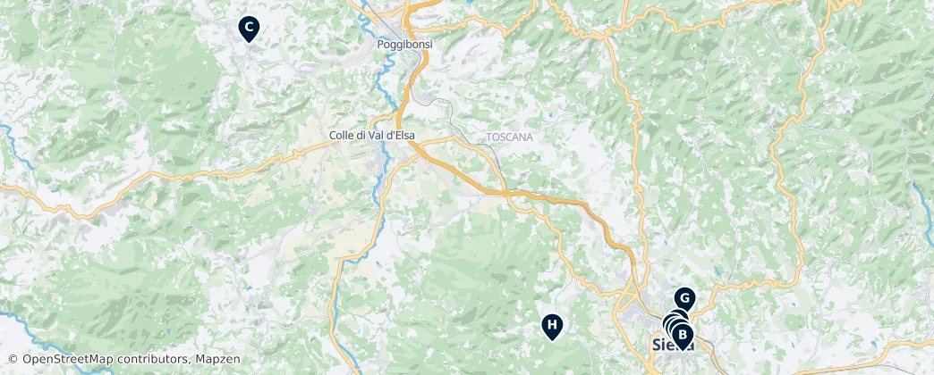 Map of 錫耶納省