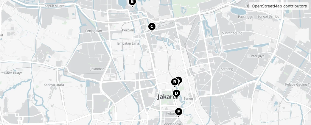 Map of 雅加达 / 雅加達