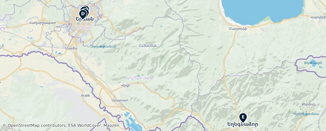 Map of 亞美尼亞