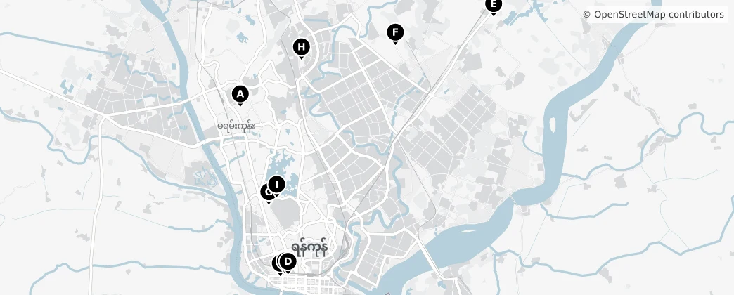 Map of 仰光省