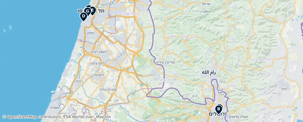 Map of 以色列