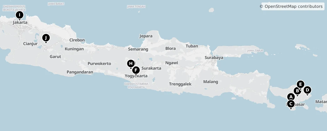 Map of 印度尼西亚 / 印度尼西亞