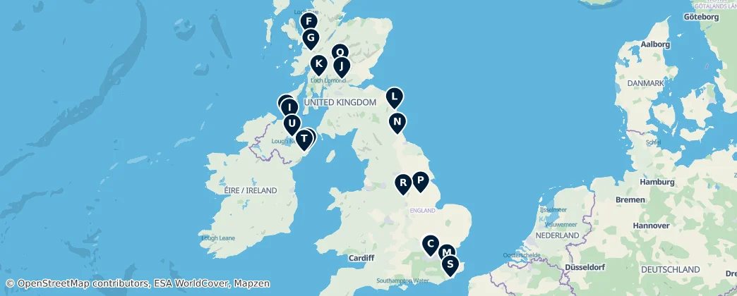 Map of 英国 / 英國