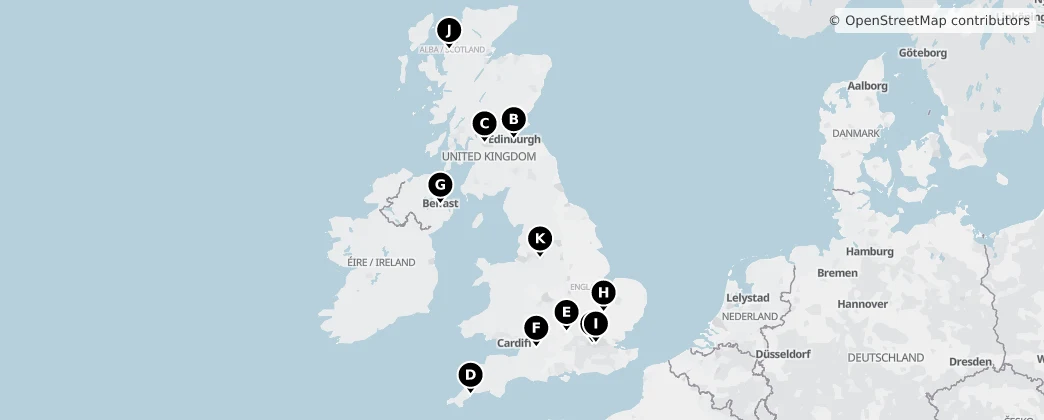 Map of 英国 / 英國