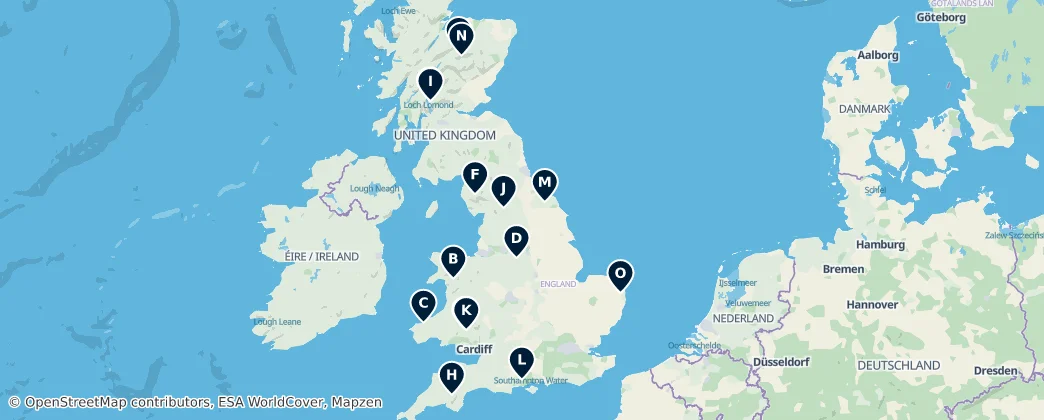 Map of 英国 / 英國