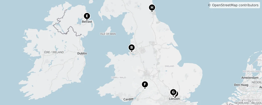 Map of 英国 / 英國