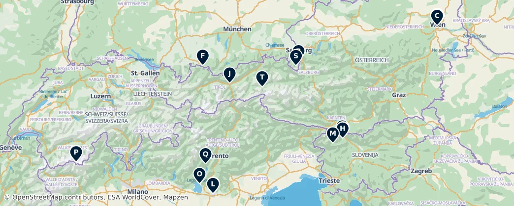 Map of 阿尔卑斯山