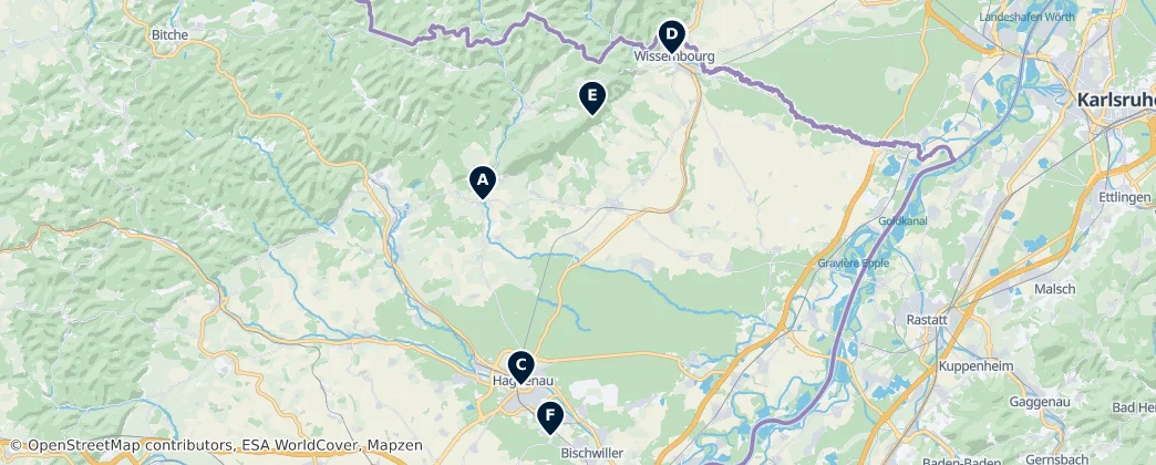 Map of 阿格诺-维桑堡区