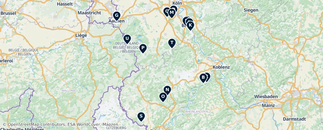 Map of 艾费尔山
