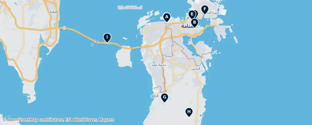 Map of 巴林