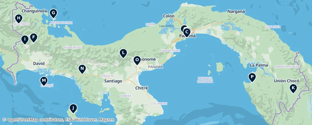 Map of 巴拿马 / 巴拿馬