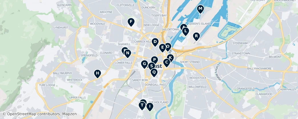Map of 贝尔法斯特 / 貝爾法斯特
