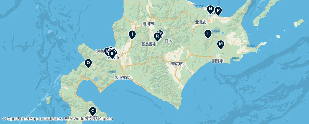 Map of 北海道