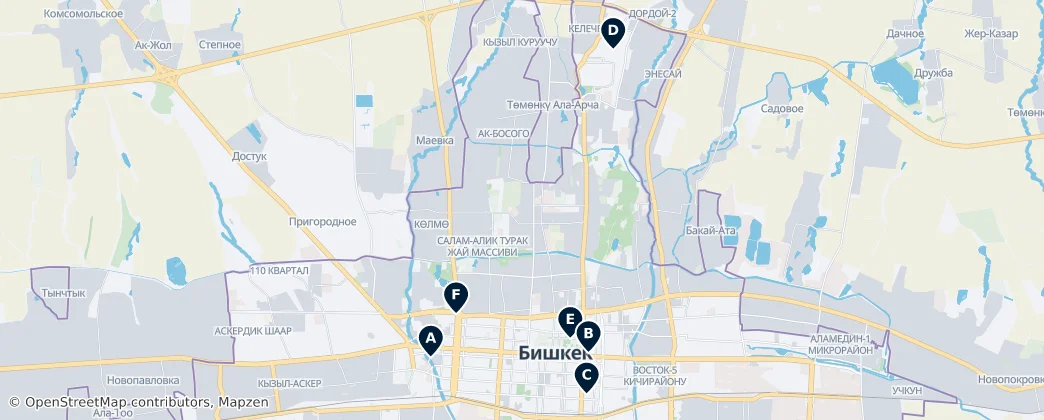 Map of 比什凱克