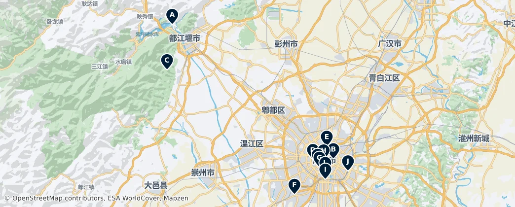 Map of 成都市