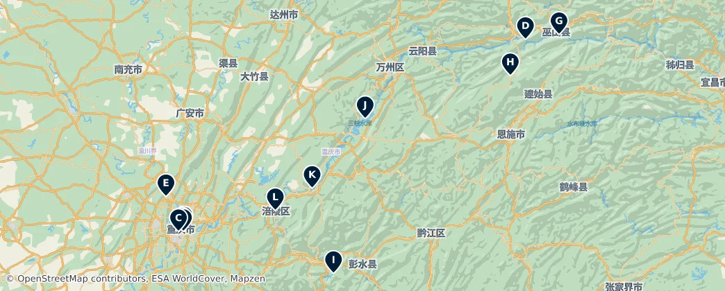 Map of 重庆