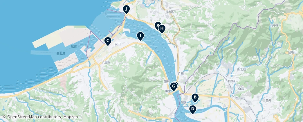 Map of 淡水河口保護區
