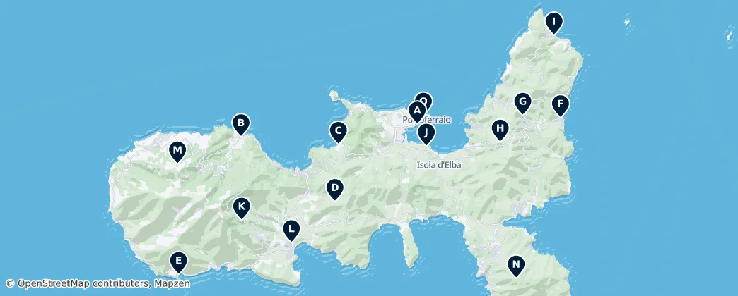 Map of 厄尔巴岛