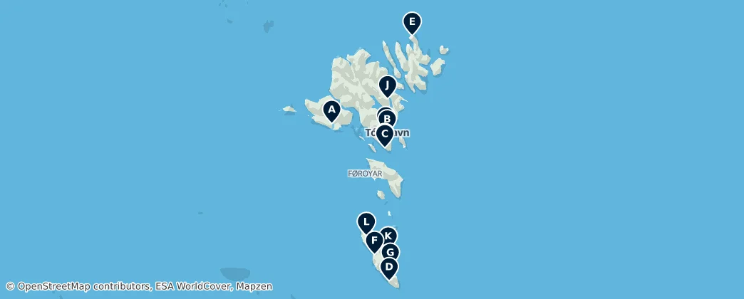 Map of 法罗群岛 / 法羅群島