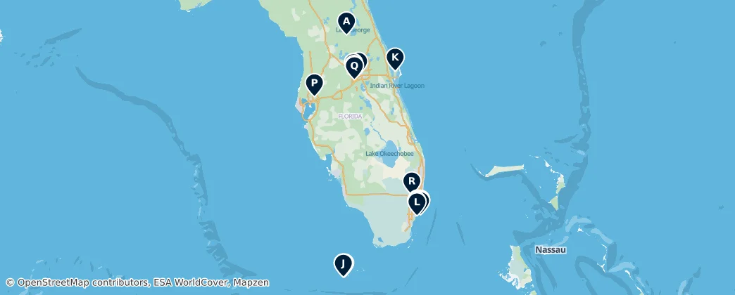 Map of 佛罗里达州/佛羅里達州