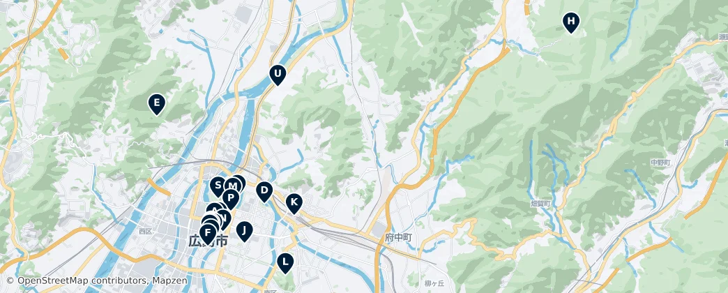 Map of 广岛市