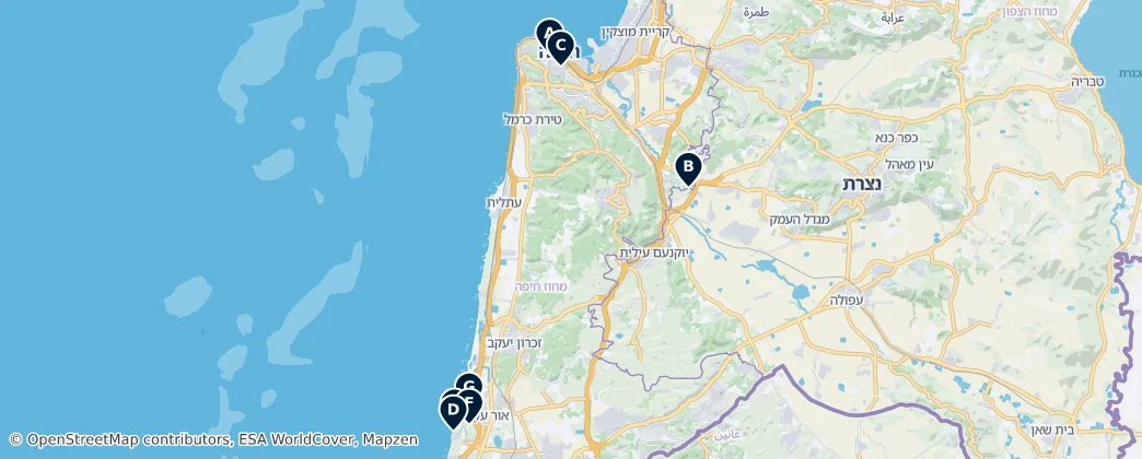 Map of 海法区