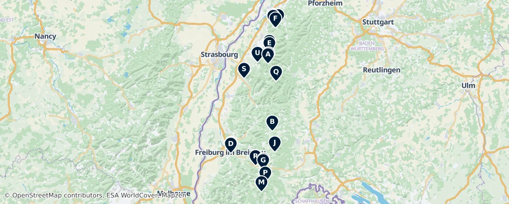 Map of 黑林山