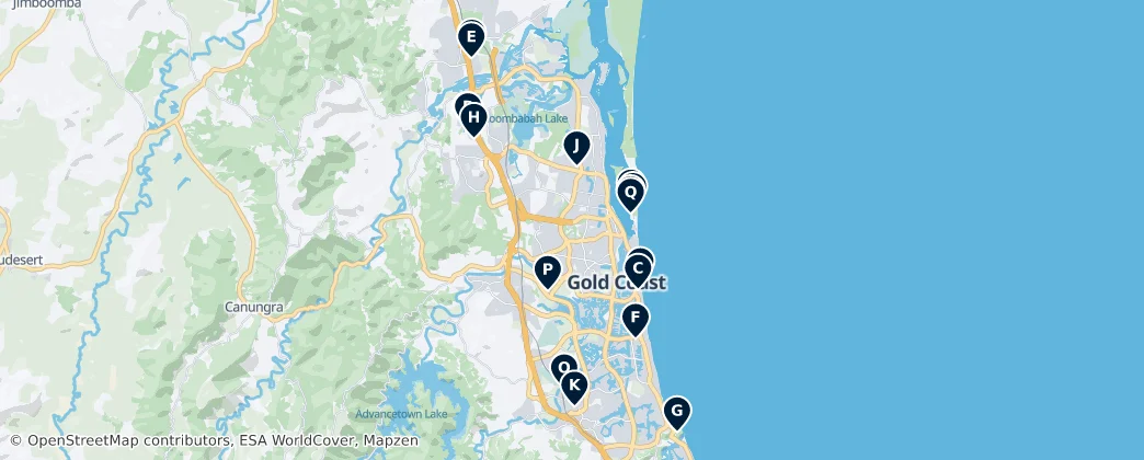Map of 黄金海岸
