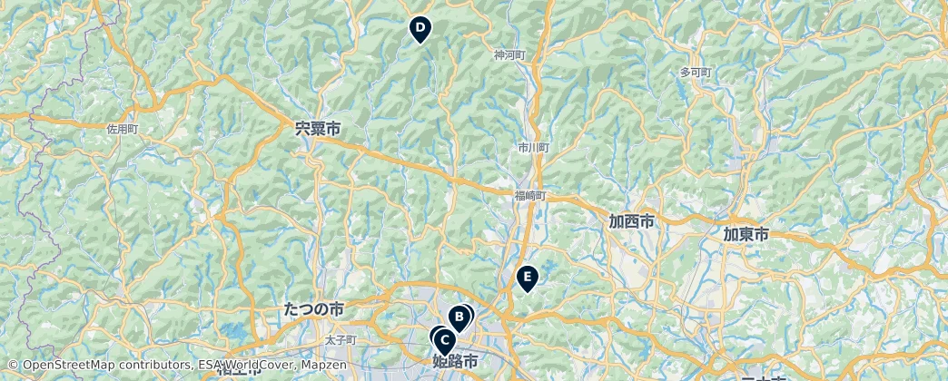 Map of 姫路市