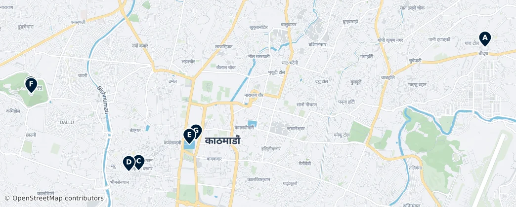 Map of 加德满都
