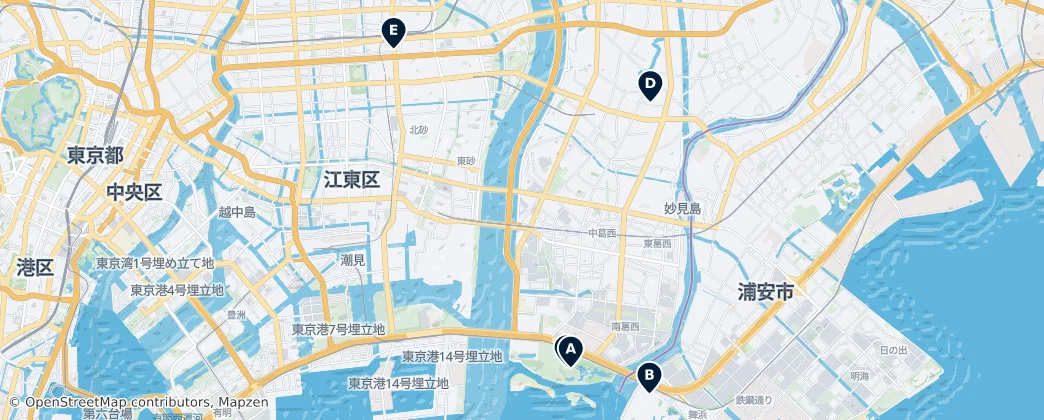 Map of 江户川区