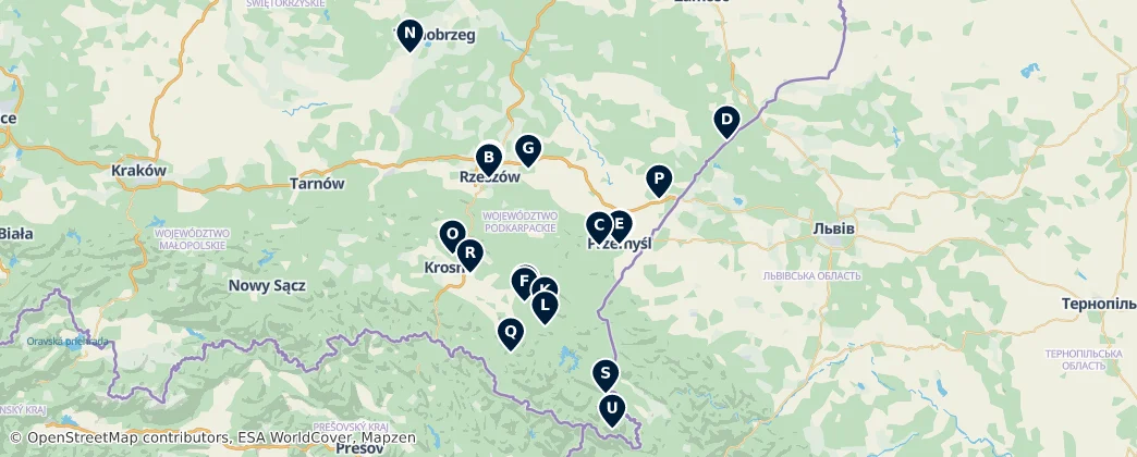 Map of 喀尔巴阡山省