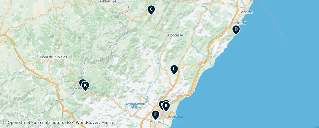 Map of 卡斯特利翁省