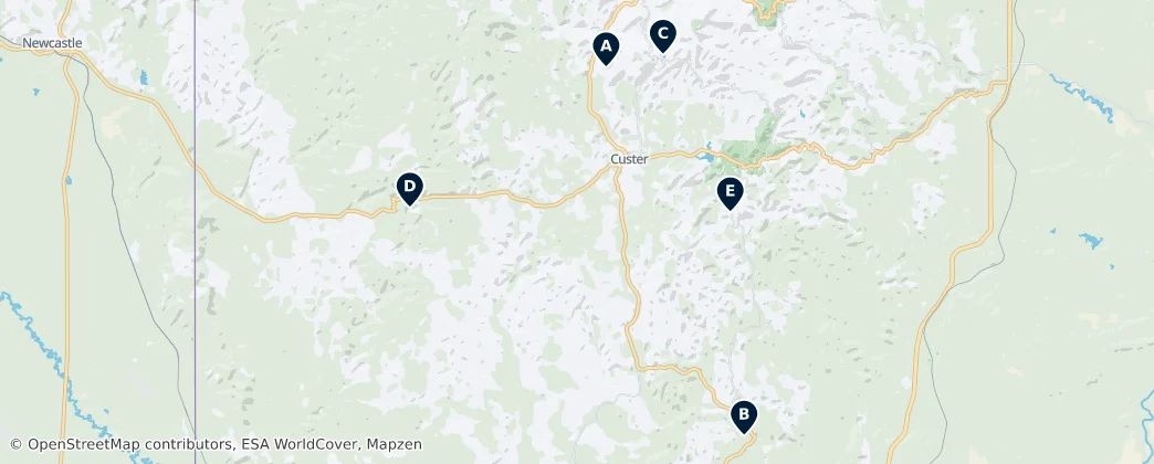 Map of 卡斯特縣