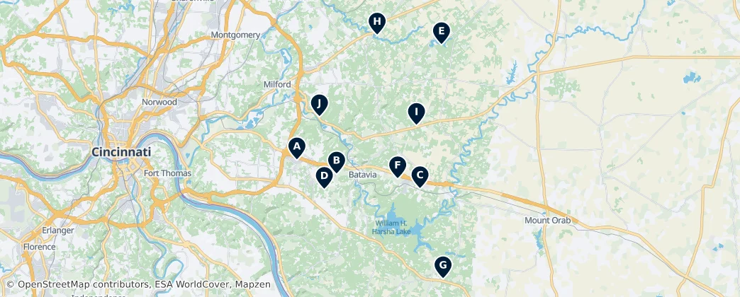 Map of 克萊蒙縣