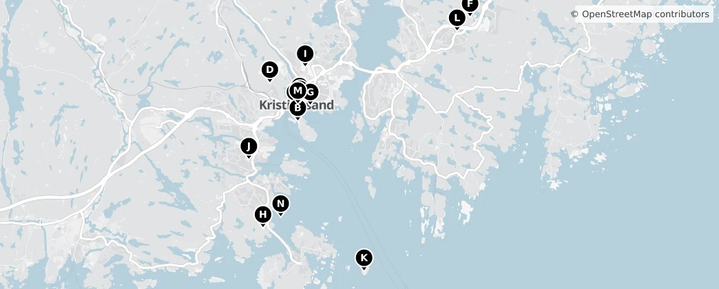 Map of 克里斯蒂安桑