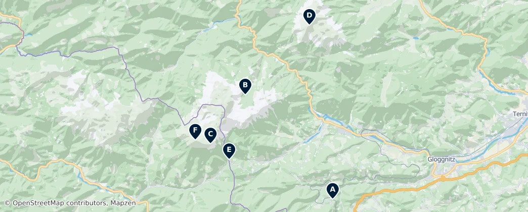 Map of 拉克斯-施內山脈